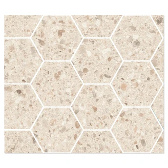Sant’Agostino Mosaik Klinker <strong>Gravel</strong>  Fuldt Lys Mat-Struktur 3D 30x35 cm