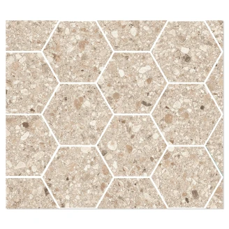 Sant’Agostino Mosaik Klinker <strong>Gravel</strong>  Fuld Sand Mat-Struktur 3D 30x35 cm