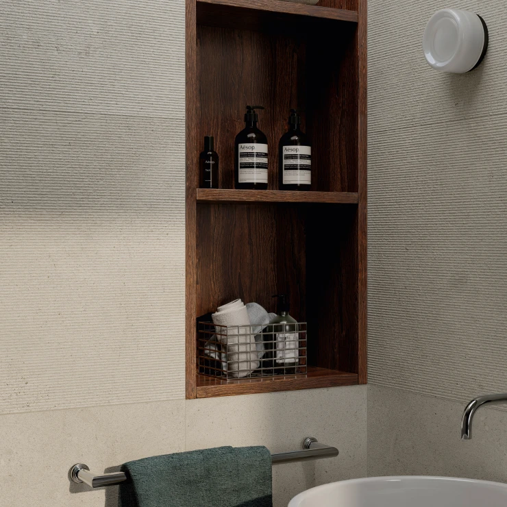 Sant’Agostino Vægflise Baystone Plisseret Perle Mat-Relief 60x120 cm