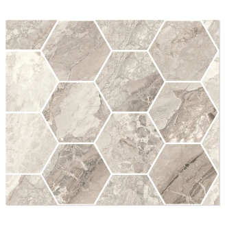Sant’Agostino Hexagon Mosaik Klinker <strong>Mystic</strong>  Beige Poleret 30x35 cm