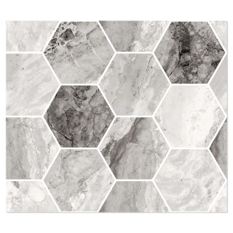 Sant’Agostino Hexagon Mosaik Klinker <strong>Mystic</strong>  Mørk Poleret 30x35 cm