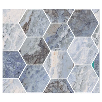 Sant’Agostino Hexagon Mosaik Klinker <strong>Mystic</strong>  Ocean Poleret 30x35 cm