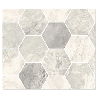 Sant’Agostino Hexagon Mosaik Klinker <strong>Mystic</strong>  Perle Poleret 30x35 cm