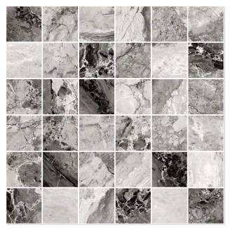 Sant’Agostino Mosaik Klinker <strong>Mystic</strong>  Mørk Mat 30x30 cm