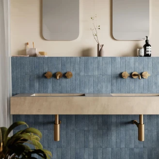 Sant’Agostino Vægflise <strong>Tetris</strong>  Blå Mat 5x20 cm