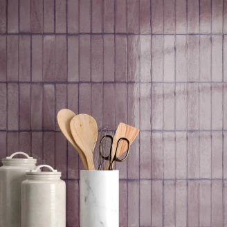 Sant’Agostino Vægflise <strong>Tetris</strong>  Orkidé Blank 5x20 cm