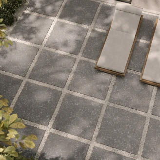 Sant’Agostino Udendørs Klinker <strong>Glow</strong>  Grå Mat-Struktur 3D 90x90 cm Tykkelse 20 mm