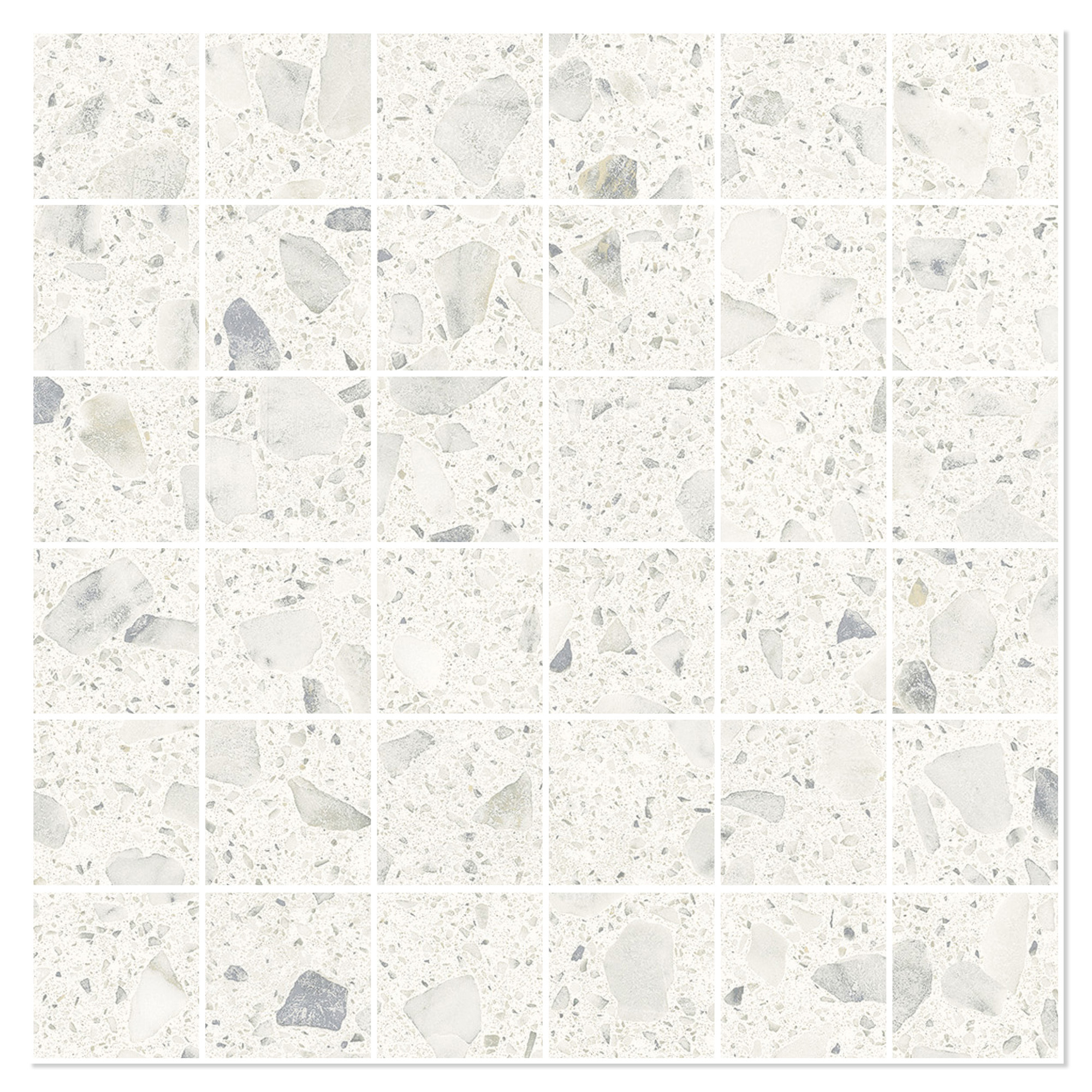 Sant’Agostino Mosaik Klinker Glow Lys Mat-Struktur 3D 30x30 (5x5) cm