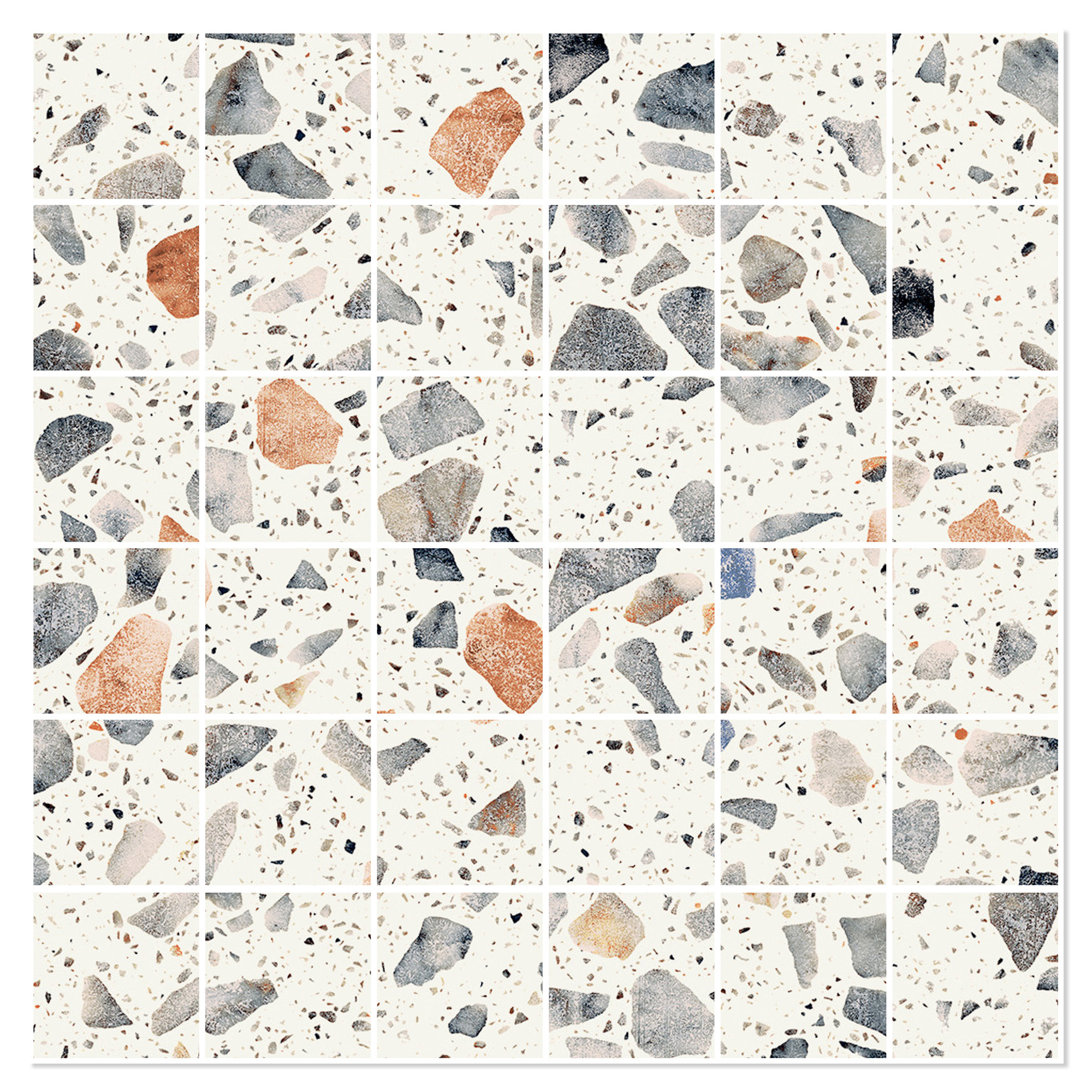 Sant’Agostino Mosaik Klinker Glow Plus Måne Mat-Struktur 3D 30x30 (5x5) cm