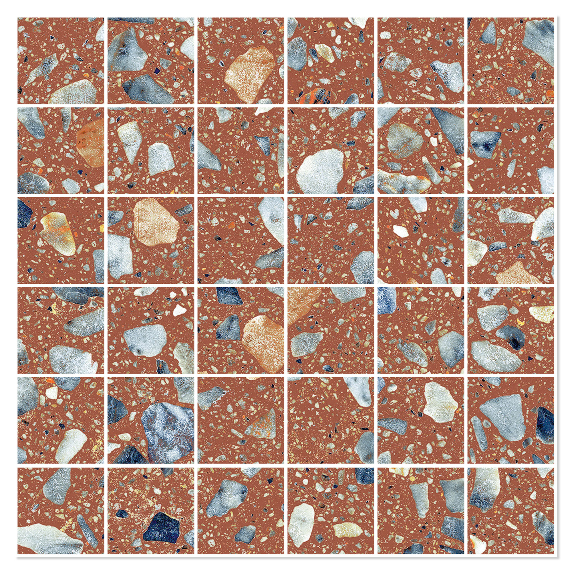 Sant’Agostino Mosaik Klinker Glow Plus Solnedgang Poleret 30x30 (5x5) cm