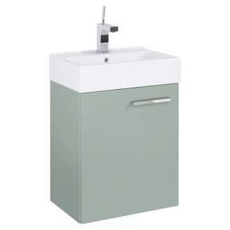 Underskab <strong>Petit</strong>  Salviegrøn Mat 45 cm med Vask Hvid Blank