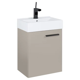 Underskab <strong>Petit</strong>  Disgrå Mat 45 cm med Vask Hvid Blank