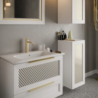 Underskab <strong>Elan</strong>  Hvid Mat 100 cm med Vask Hvid Blank