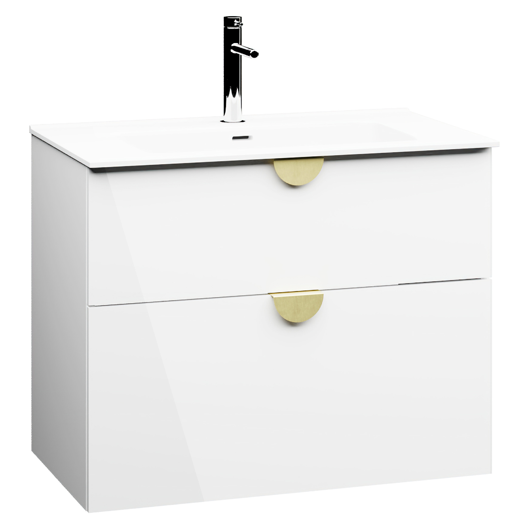 Underskab Celeste Hvid Blank 80 cm med Vask Hvid Blank
