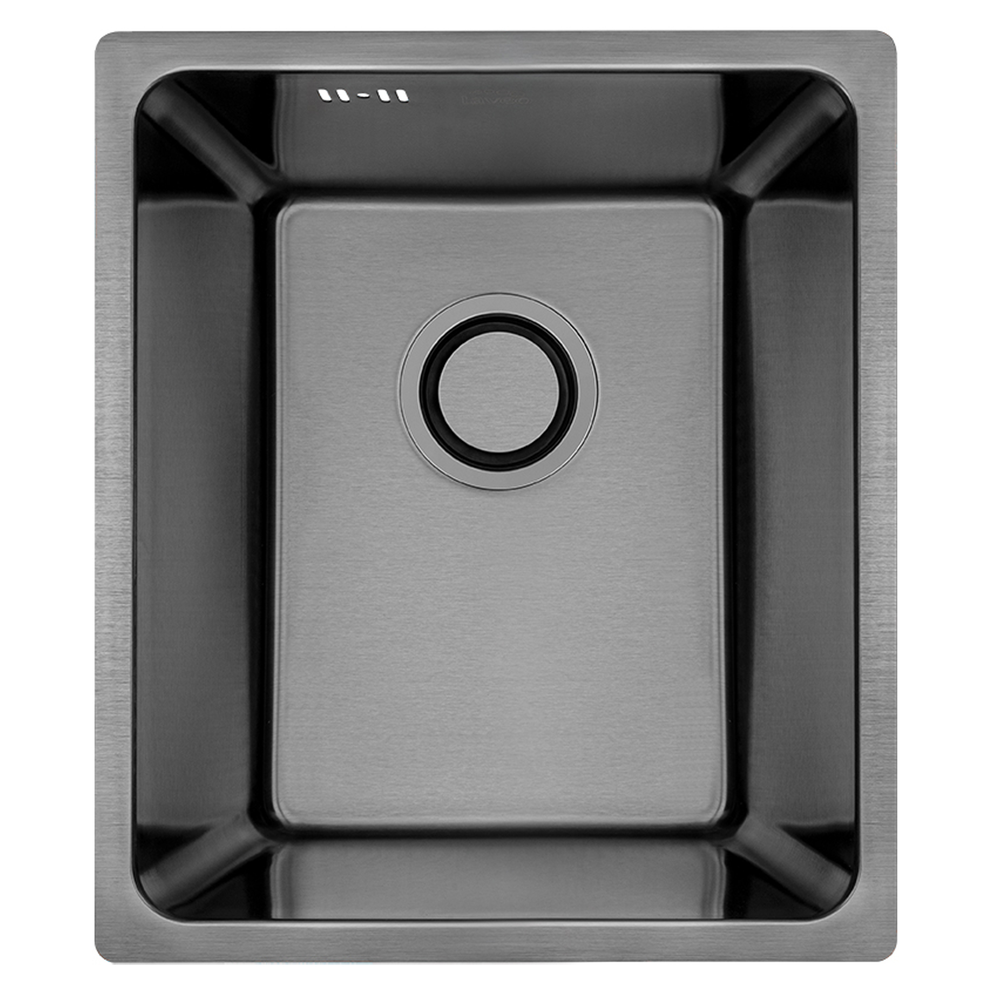 Rostfrit Stål Køkkenvask Acierea Grafit Mat 44x38 cm med Vandlås
