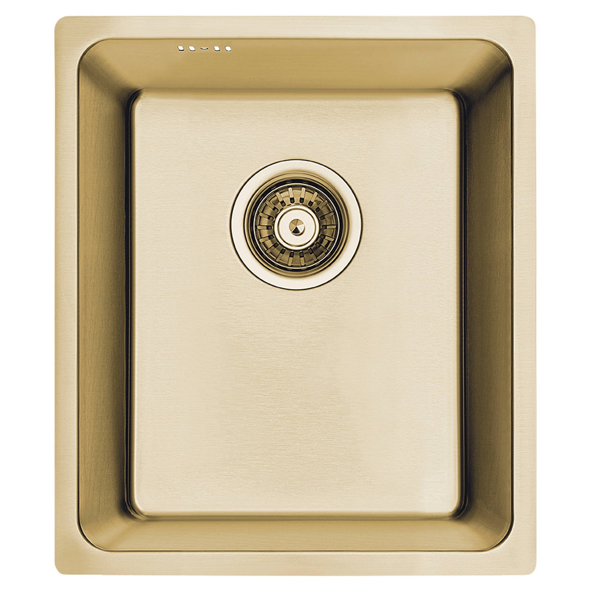 Rostfrit Stål Køkkenvask Acierea Guld Mat 44x38 cm med Vandlås