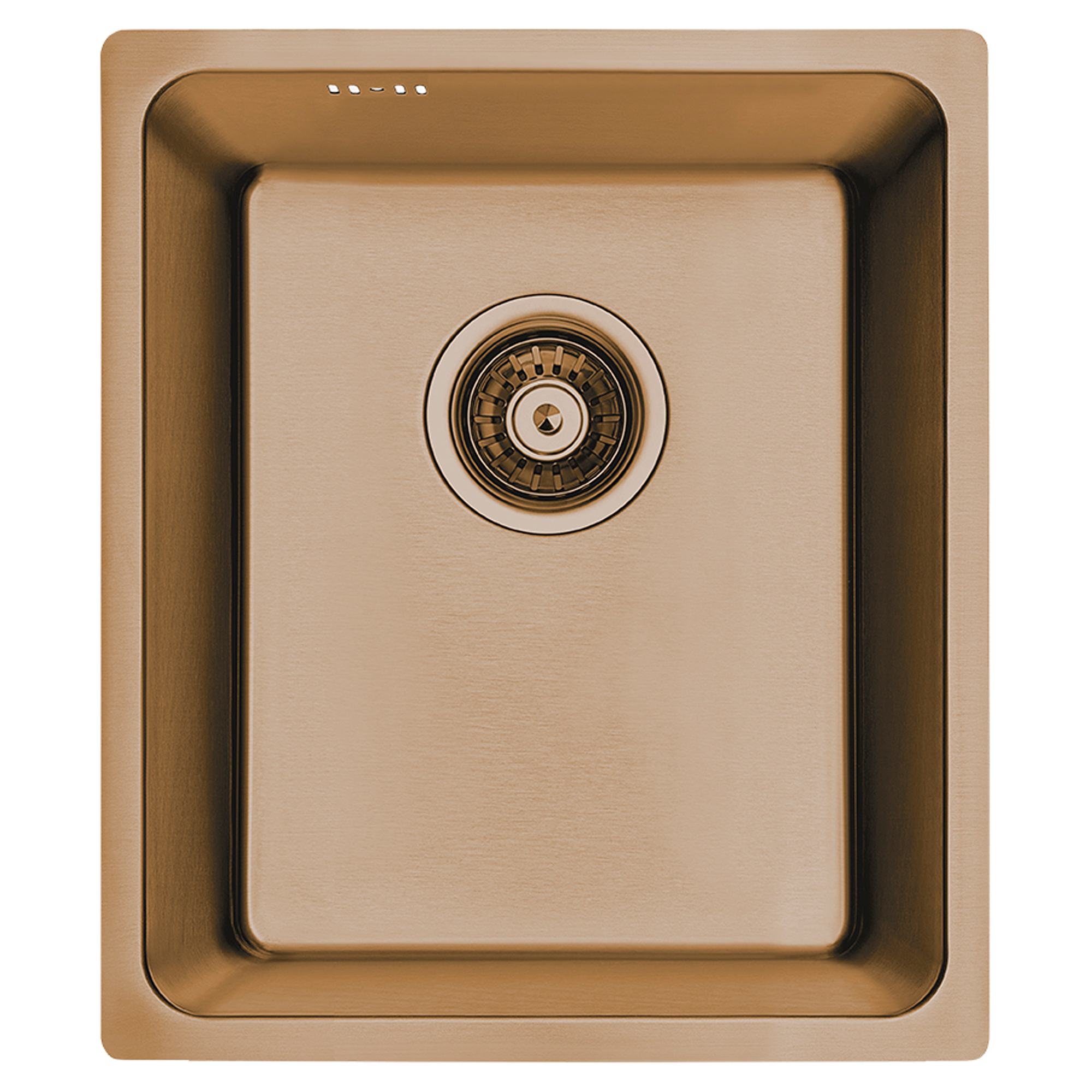 Rostfrit Stål Køkkenvask Acierea Kobber Mat 44x38 cm med Vandlås