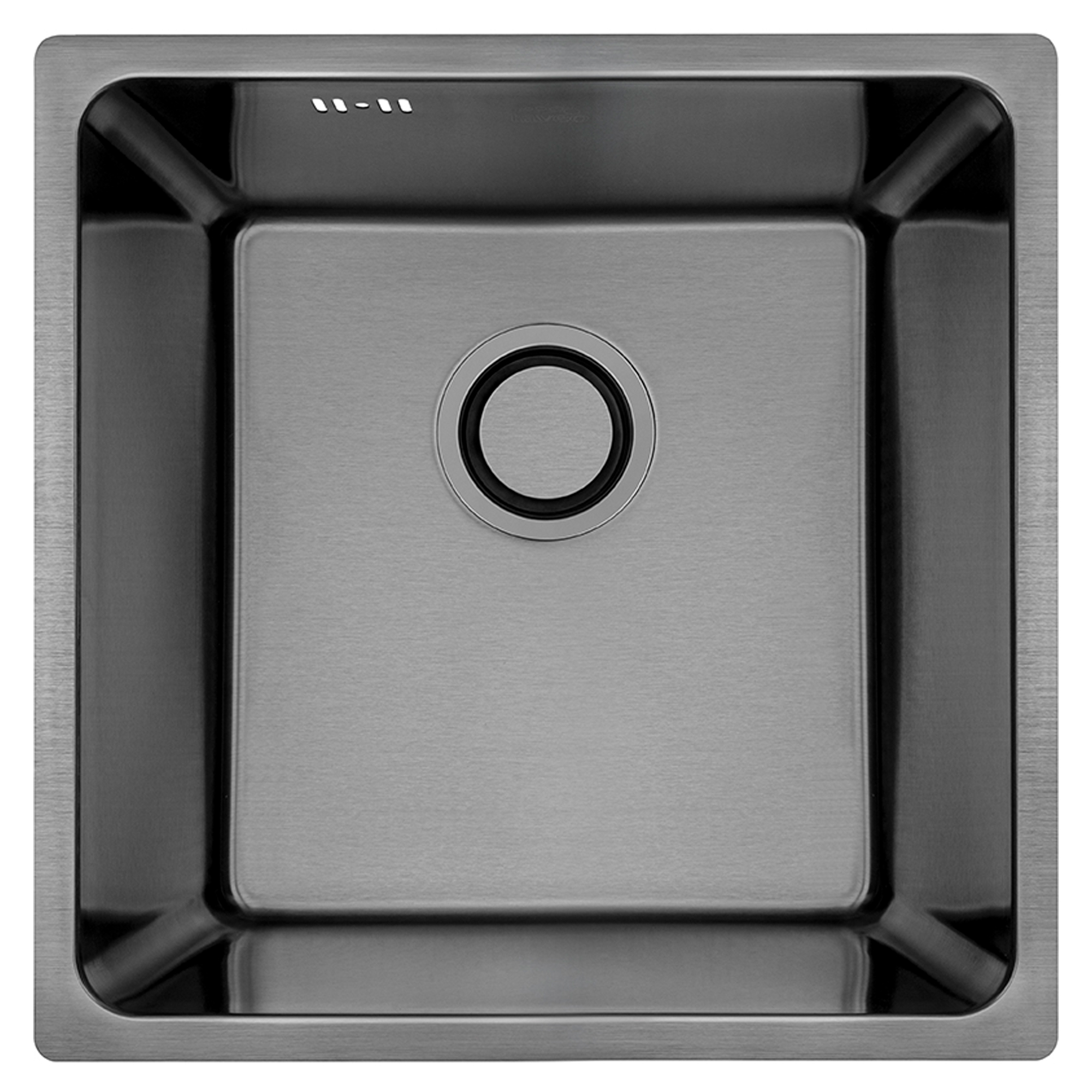 Rostfrit Stål Køkkenvask Acierea Grafit Mat 44x44 cm med Vandlås