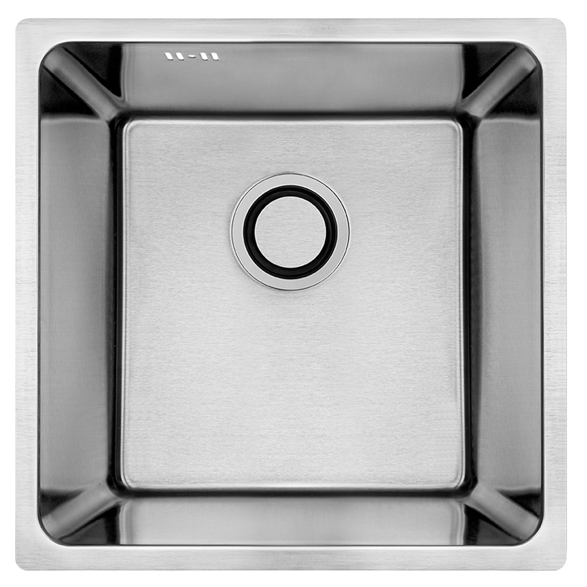 Rostfrit Stål Køkkenvask Acierea Krom Mat 44x44 cm med Vandlås
