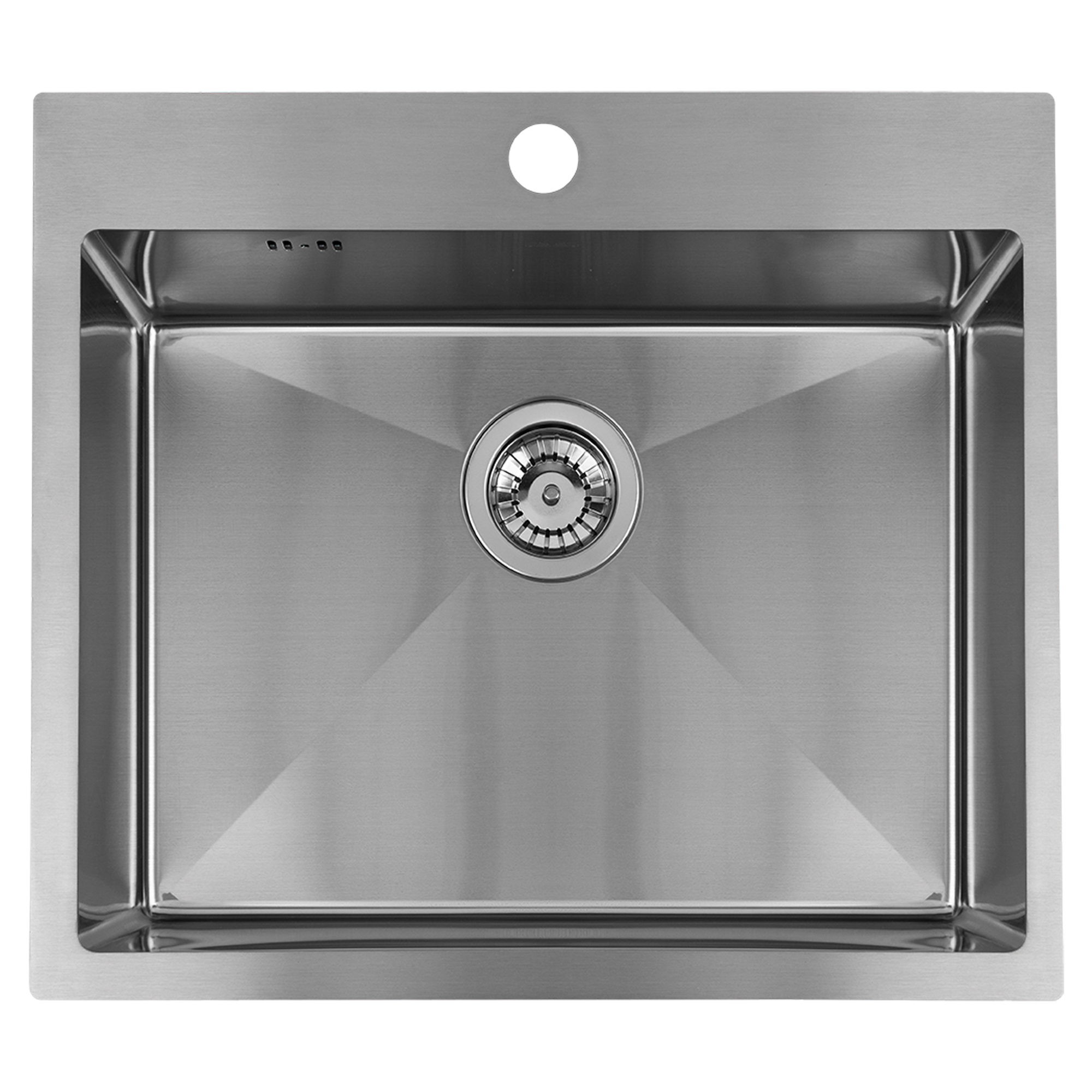 Rostfrit Stål Køkkenvask Epure Krom Mat 50x58 cm med Vandlås