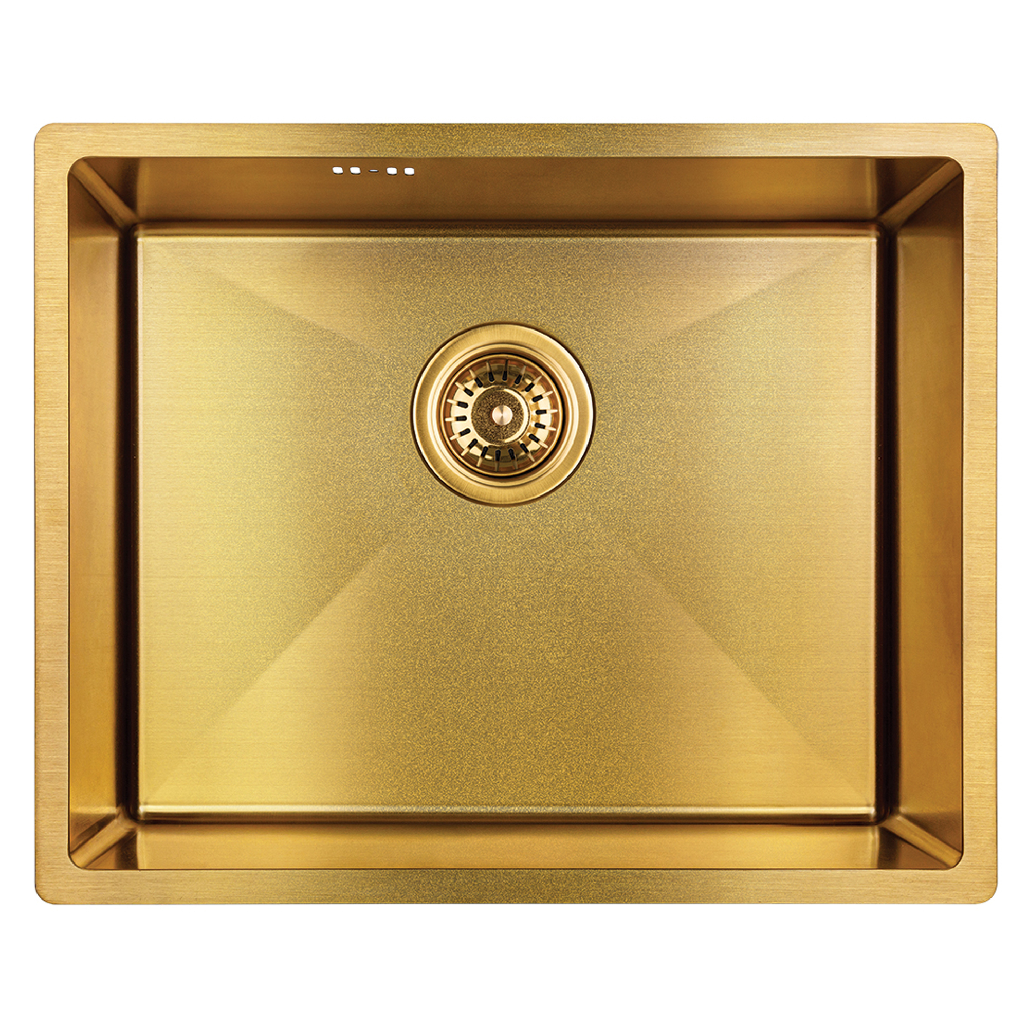 Rostfrit Stål Køkkenvask Orviane Guld Mat 44x54 cm med Vandlås