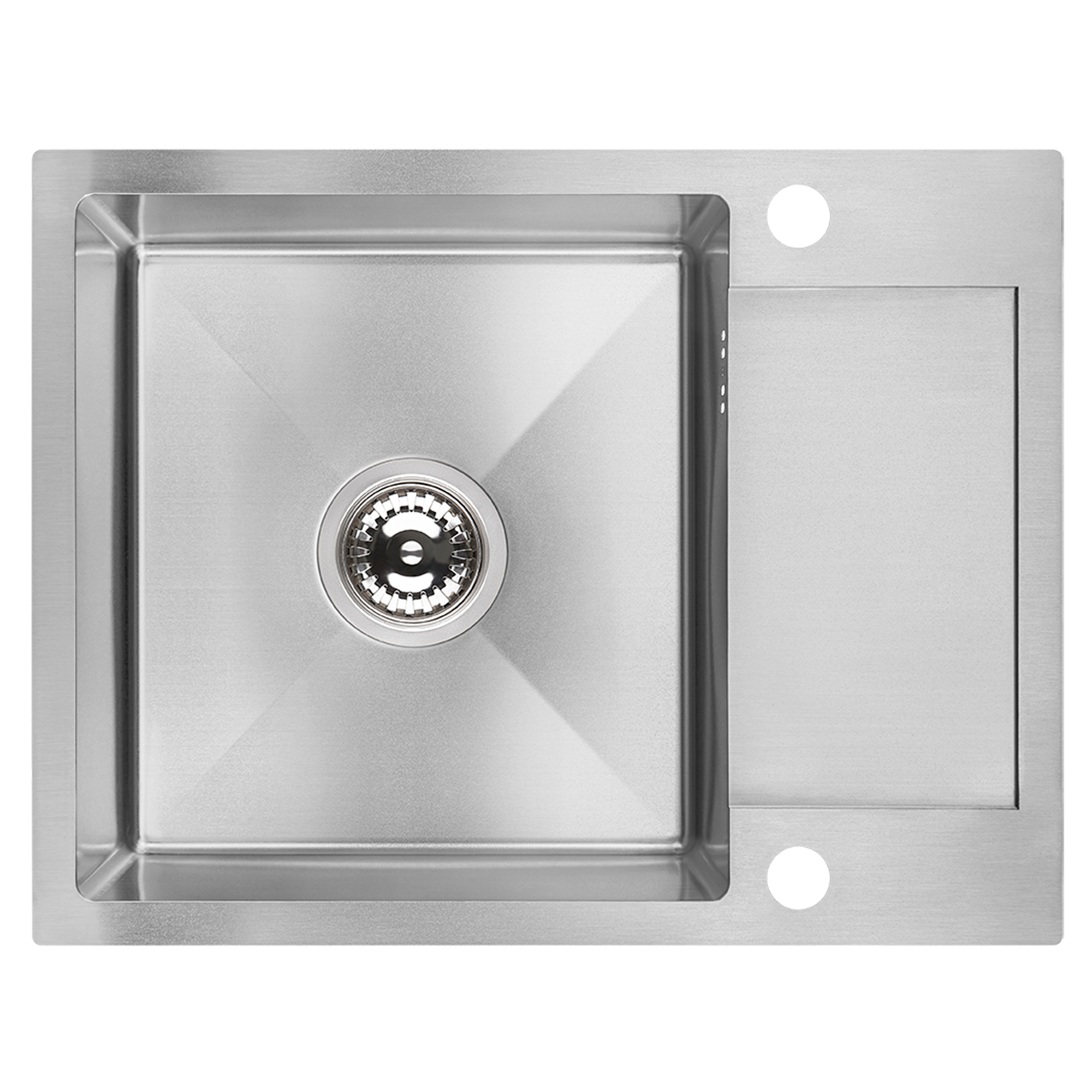 Rostfrit Stål Diskbænk Orviane Krom Mat 44x57 cm med Vandlås