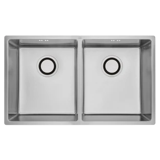 Rostfrit Stål Køkkenvask <strong>Clairon</strong>  Krom Mat 44x74 cm med Vandlås