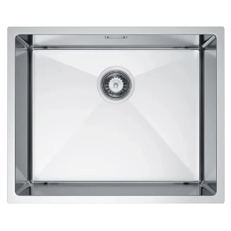 Rustfrit Stål Køkkenvask <strong>Valoise</strong>  Krom Mat 54x44 cm med Vandlås