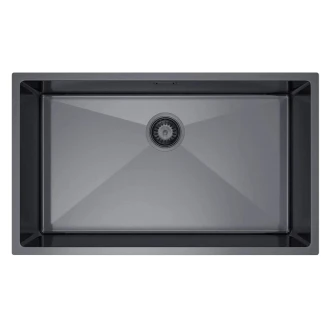 Rustfrit Stål Køkkenvask <strong>Valoise</strong>  Grafit Mat 74x44 cm med Vandlås