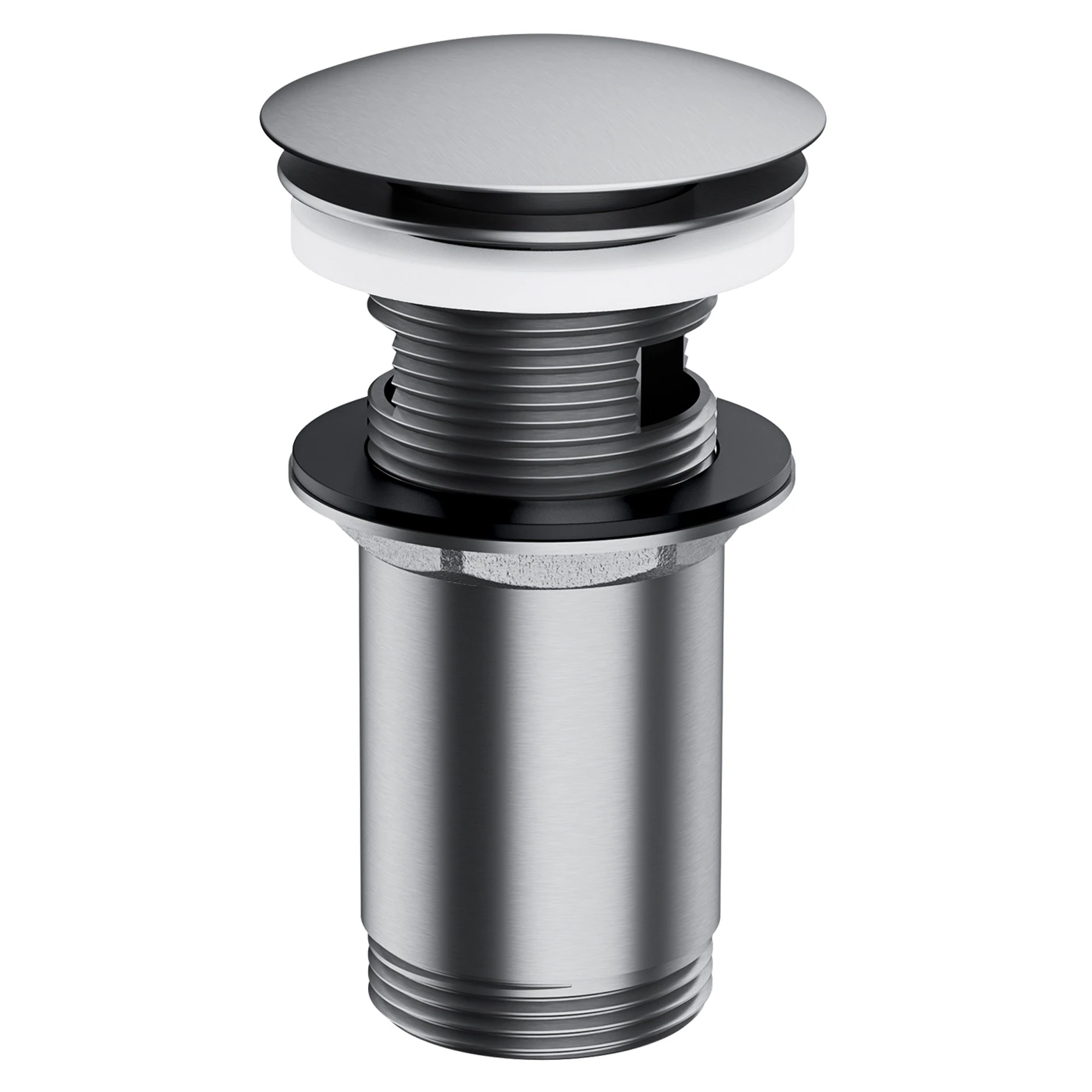 Omnires Bundventil Click Clack Nikkel Mat til Håndvask med Overløb