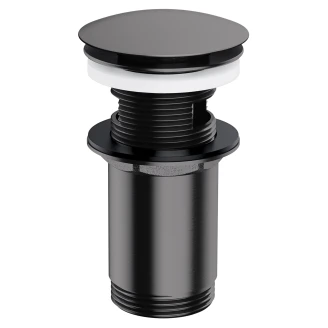 Omnires Bundventil Click Clack Antracit Mat til Håndvask med Overløb