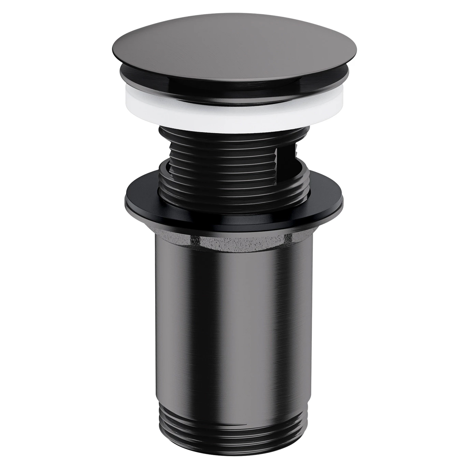 Omnires Bundventil Click Clack Antracit Mat til Håndvask med Overløb