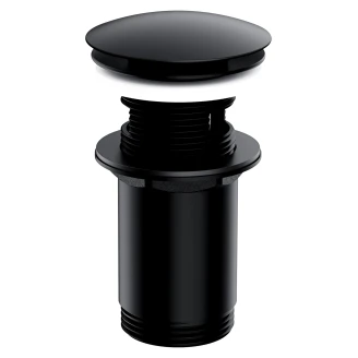 Omnires Bundventil Click Clack Sort Mat til Håndvask med Overløb