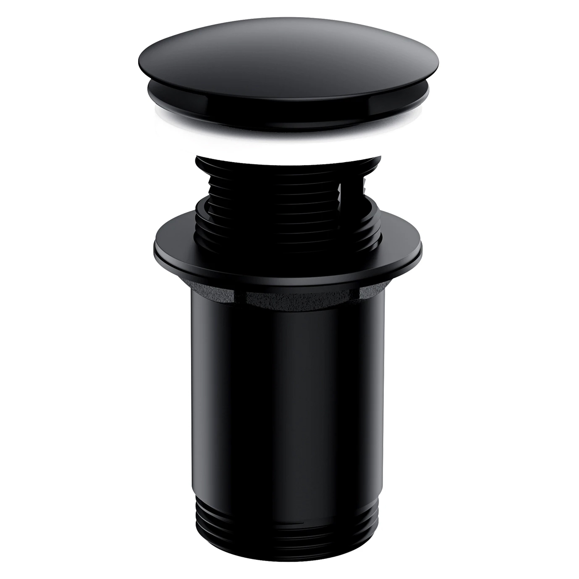 Omnires Bundventil Click Clack Sort Mat til Håndvask med Overløb