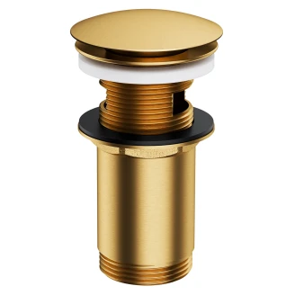 Omnires Bundventil Click Clack Guld Mat til Håndvask med Overløb