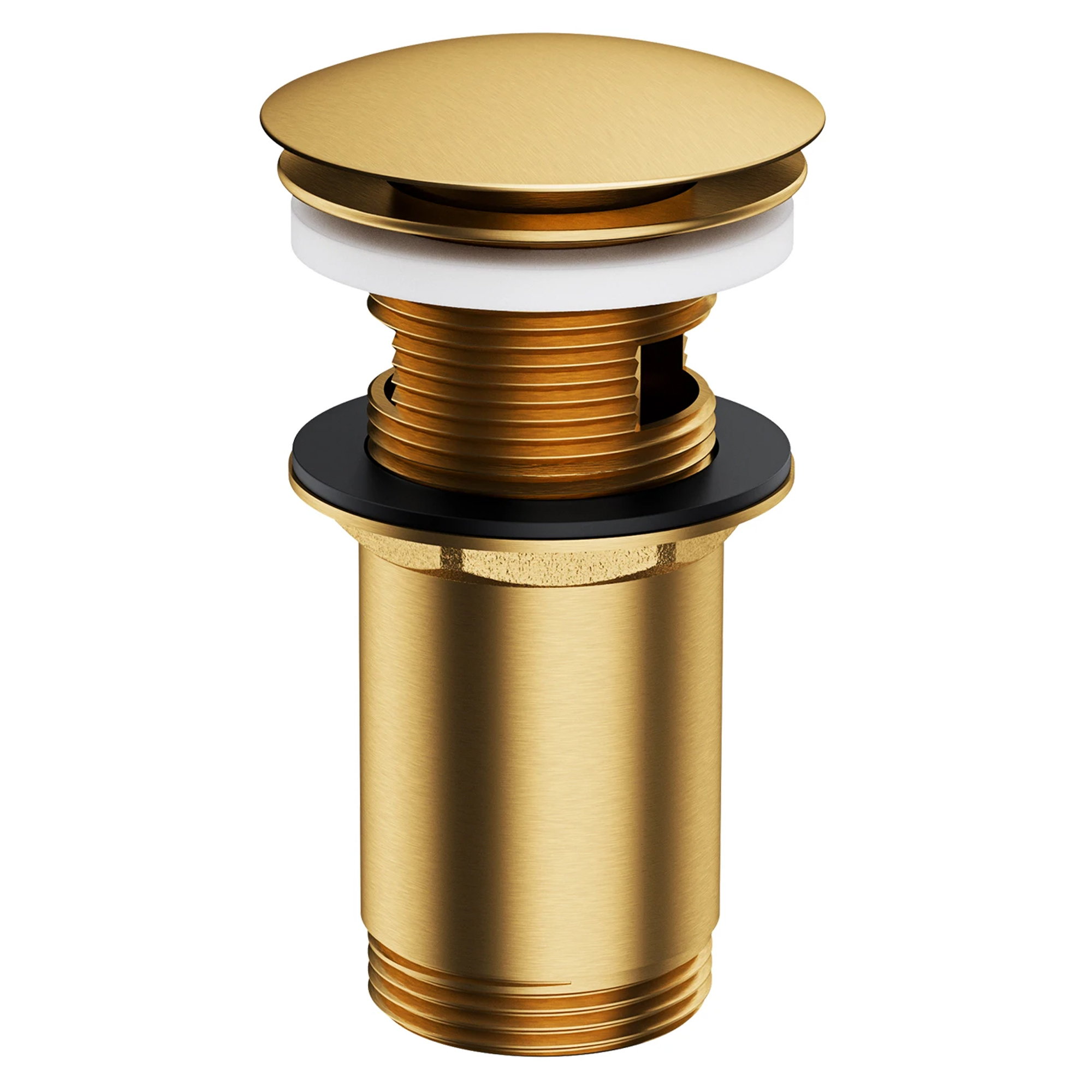 Omnires Bundventil Click Clack Guld Mat til Håndvask med Overløb