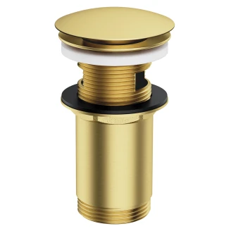 Omnires Bundventil Click Clack Børstet Messing Mat til Håndvask med Overløb