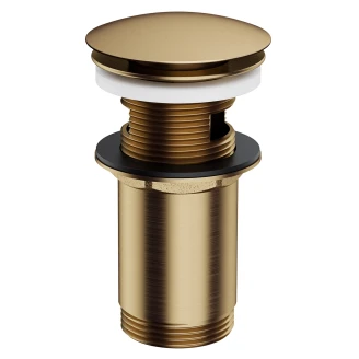 Omnires Bundventil Click Clack Børstet Antik Bronze Mat til Håndvask med Overløb