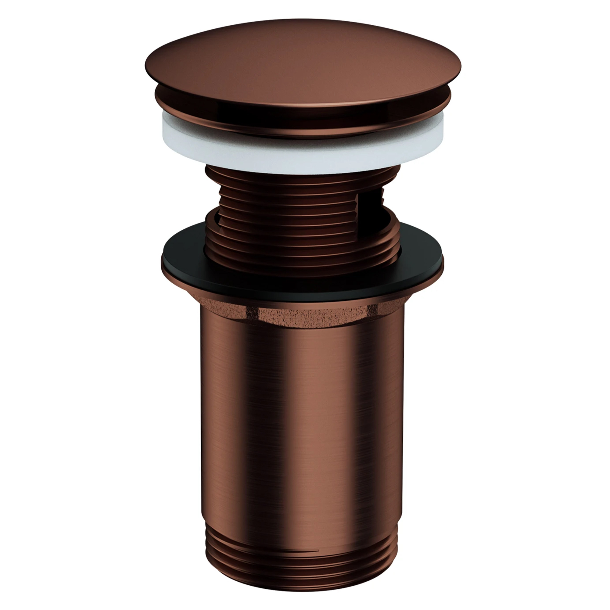 Omnires Bundventil Click Clack Børstet Antik Kobber Mat til Håndvask med Overløb