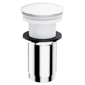 Omnires Bundventil Click Clack Hvid Mat til Håndvask uden Overløb