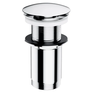 Omnires Bundventil Click Clack Krom Blank til Håndvask uden Overløb