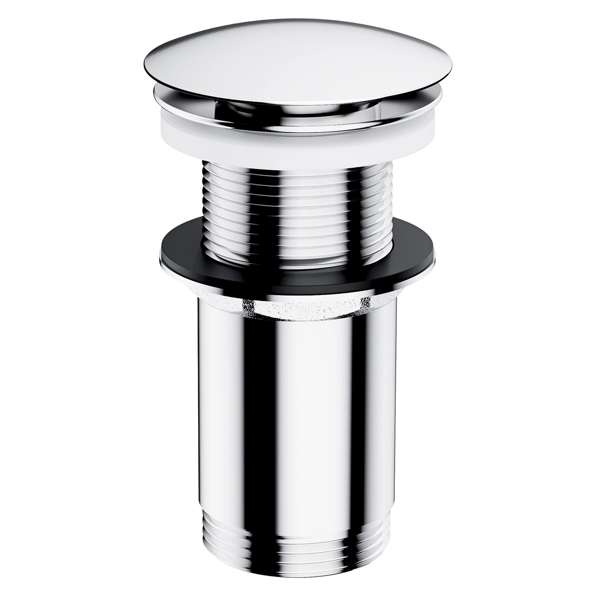 Omnires Bundventil Click Clack Krom Blank til Håndvask uden Overløb