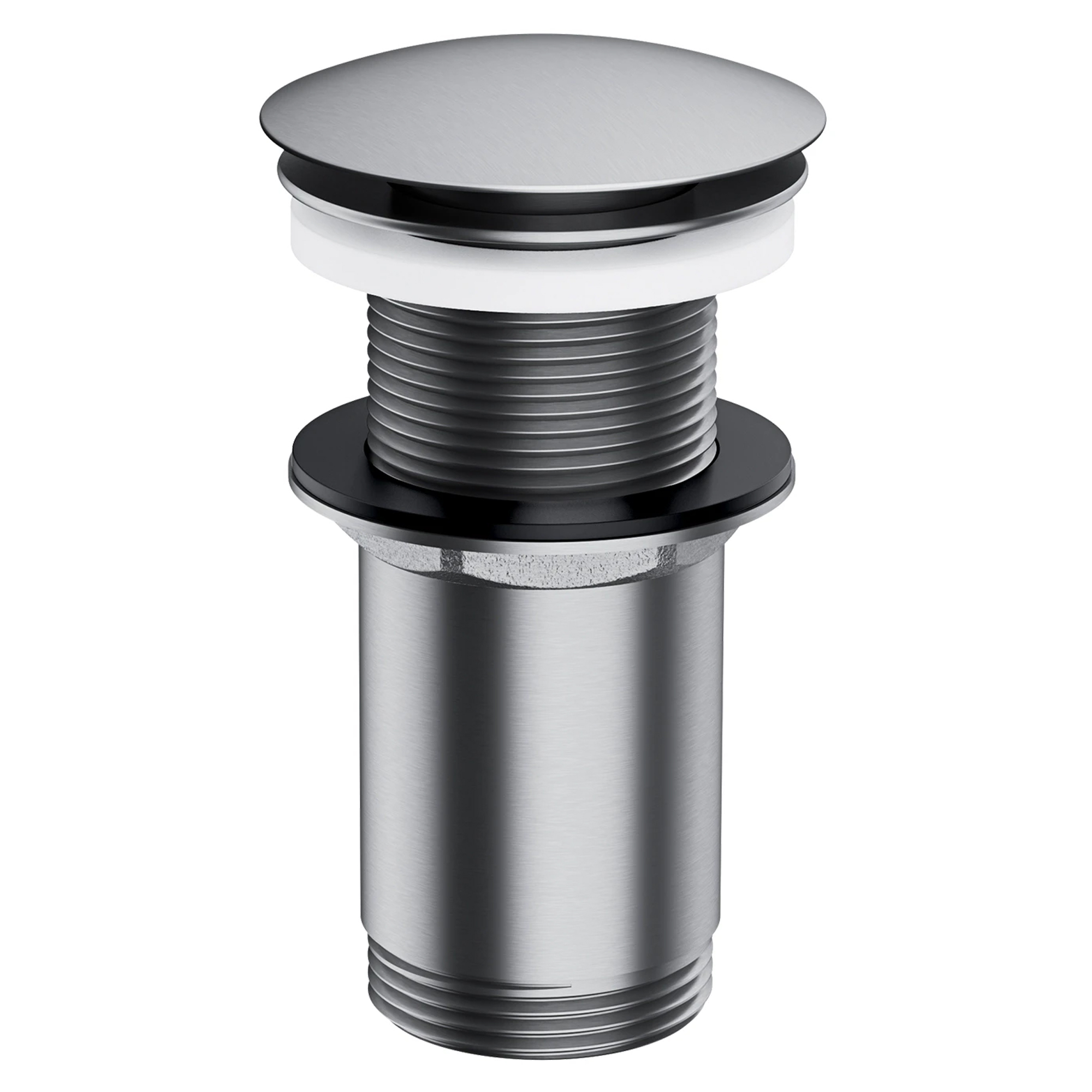 Omnires Bundventil Click Clack Nikkel Mat til Håndvask uden Overløb