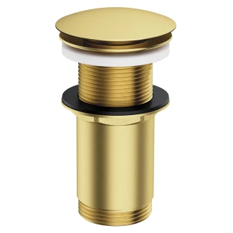 Omnires Bundventil Click Clack Børstet Messing Mat til Håndvask uden Overløb