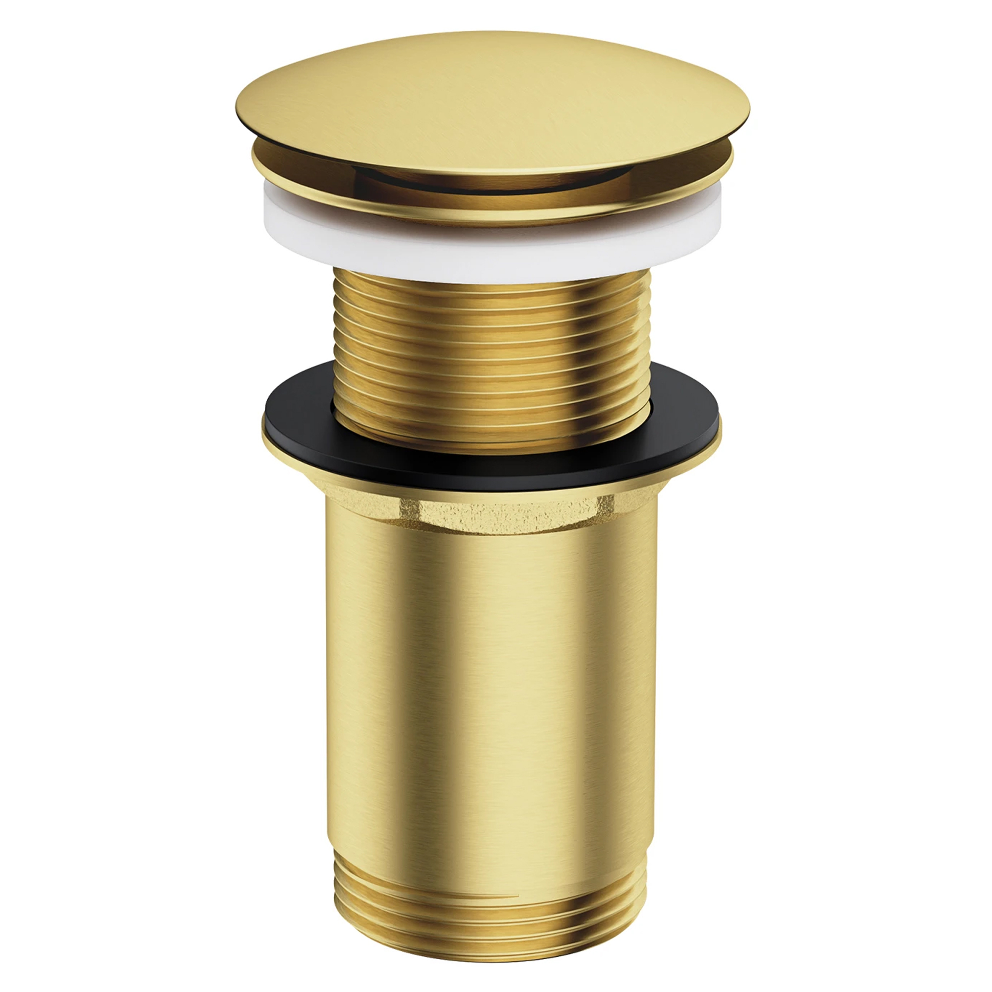 Omnires Bundventil Click Clack Børstet Messing Mat til Håndvask uden Overløb