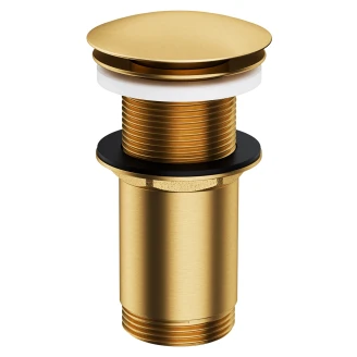 Omnires Bundventil Click Clack Guld Mat til Håndvask uden Overløb