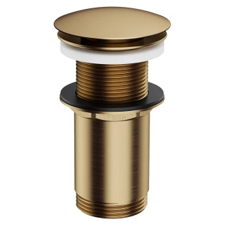 Omnires Bundventil Click Clack Børstet Antik Bronze Mat til Håndvask uden Overløb