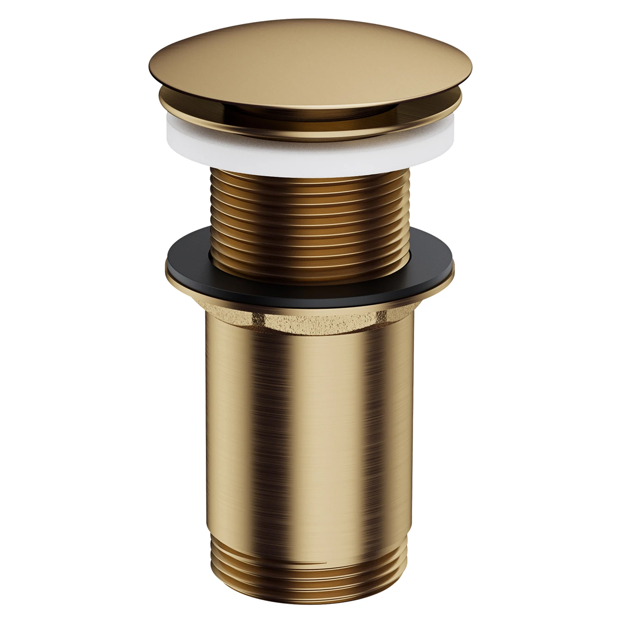 Omnires Bundventil Click Clack Børstet Antik Bronze Mat til Håndvask uden Overløb