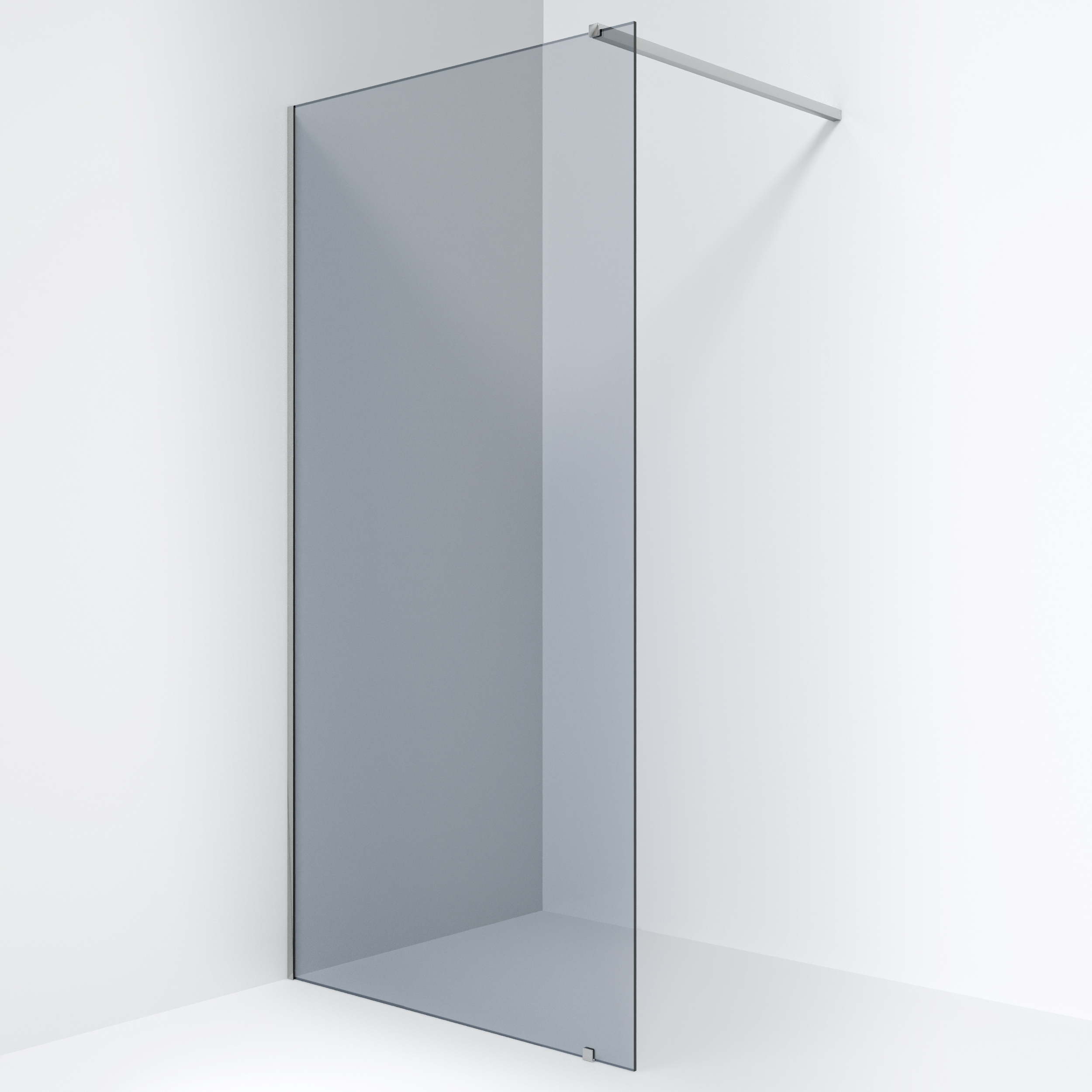 Ravak Brusevæg Walk In Wall 8 mm 100x200 cm Krom Blank Tonet