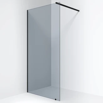 Ravak Brusevæg <strong>Walk In Wall</strong>  8 mm 100x200 cm Sort Mat Tonet